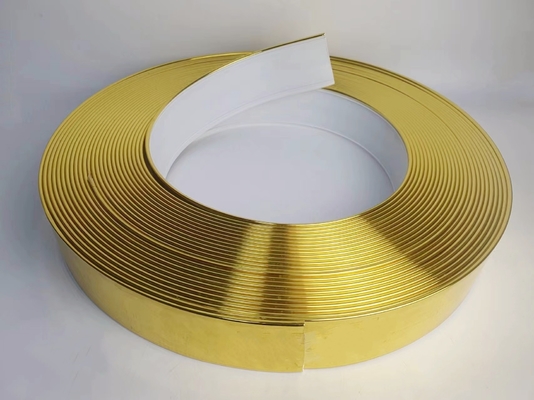 Mão de dobragem de alumínio Trim Cap para carta de canal Espelho escovado de ouro carta de canal Trim Cap