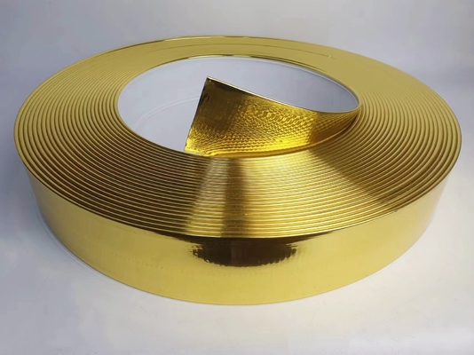 Mão de dobragem de alumínio Trim Cap para carta de canal Espelho escovado de ouro carta de canal Trim Cap