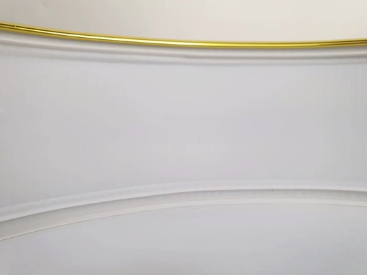 Mão de dobragem de alumínio Trim Cap para carta de canal Espelho escovado de ouro carta de canal Trim Cap