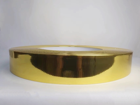 Mão de dobragem de alumínio Trim Cap para carta de canal Espelho escovado de ouro carta de canal Trim Cap